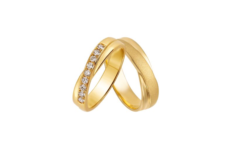 Nhẫn cưới vàng 18K của Doji