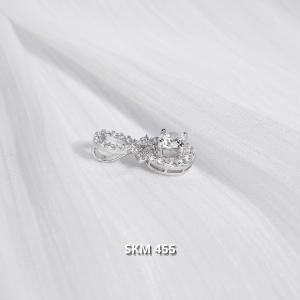 SKM455 Mặt halo viên chủ 5li5 đai nơ 1,76g