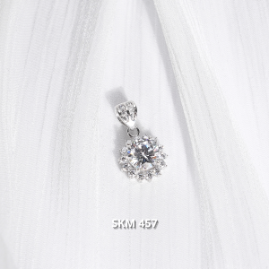 SKM457 Mặt tia đính viên chủ 8li viền đính full xoàn 2li 2,12g