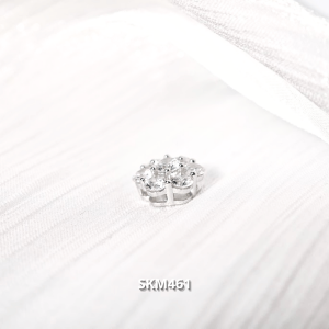 SKM461 Mặt hoa xỏ đính full xoàn 3li 1,25g