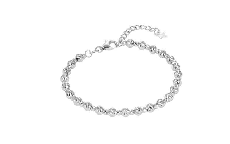 Những Mẫu Lắc Tay Vàng Nữ 18K Đẹp Nhất Năm 2025 2 Mẫu Lắc Tay Vàng Trắng 18K Đẹp Cho Nữ Kiểu Bi Tròn Phay Máy Lấp Lánh, Phù Hợp Làm Quà Tặng.