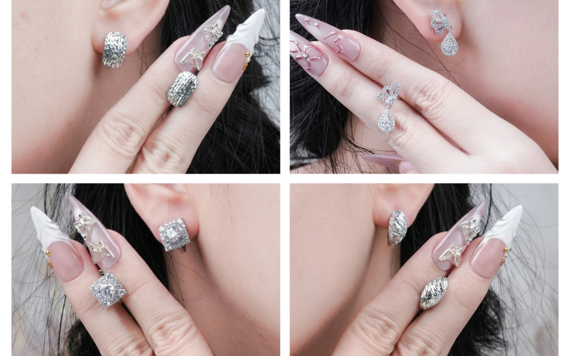 Bông Tai Vàng Trắng – 1 Chi Tiết Tinh Tế Cho Phái Nữ 5 Các Mẫu Bông Tai Vàng Trắng Đẹp, Thiết Kế Tinh Tế Tại Saka Jewelry.